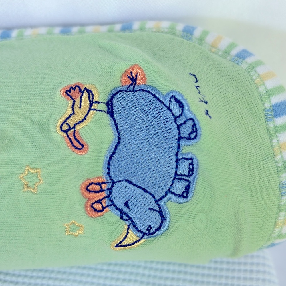 Set Of Three  Pre - Loved  Baby Swaddle Wrap Baby Blue & Green - Picture 3 of 10